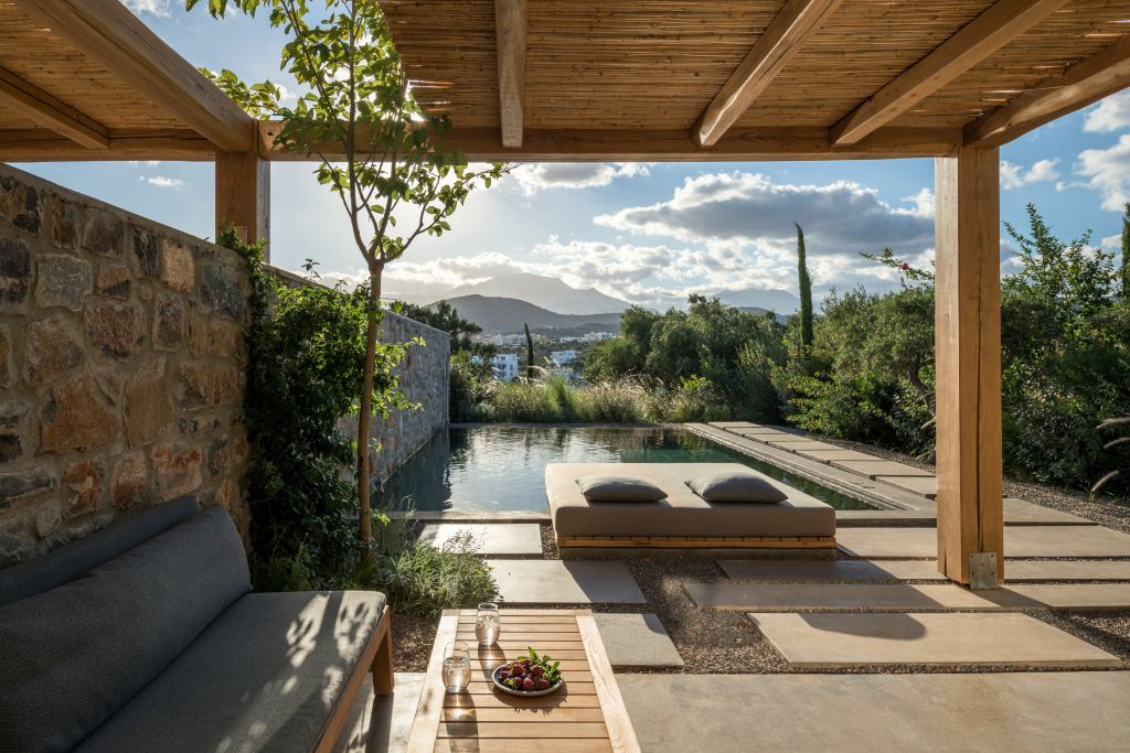 Privater Pool am Zimmer Minos Palace Resort 